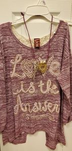 Girls sz 20.5 top with crocheted back